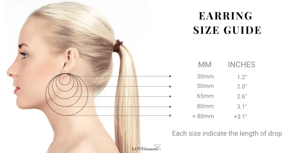 Earring Size Guide - VELVET BOX SOCIETY