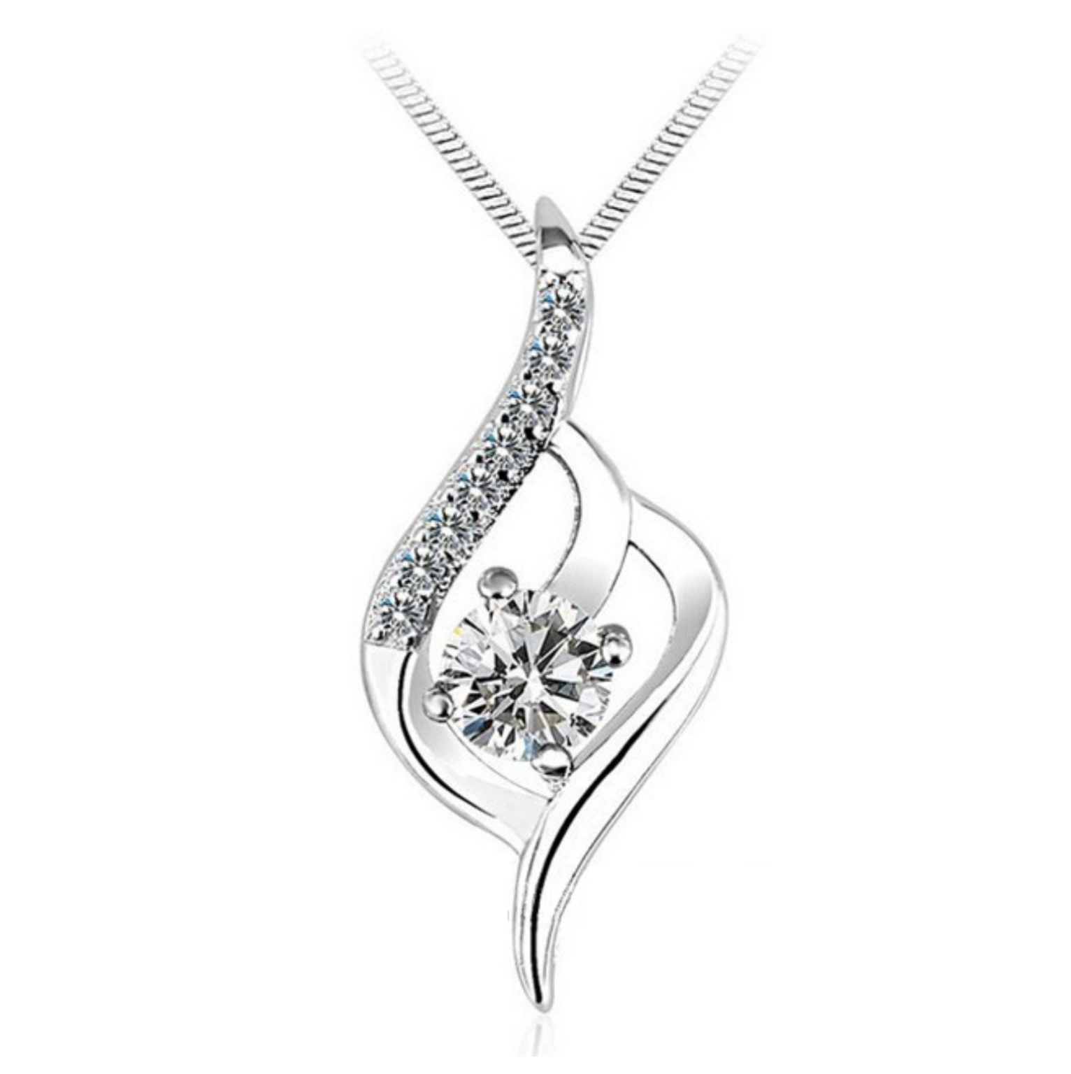 Beautiful Angel 925 Sterling Silver Pendant Necklace - LOVELEMENTS Jewelry