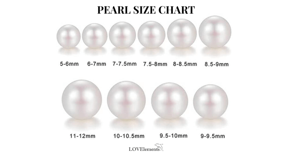 Pearl Size Chart by LOVELEMENTS Jewelry